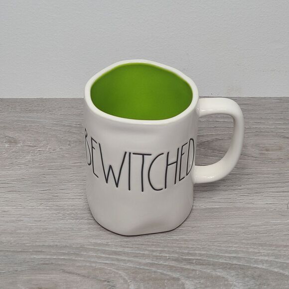 Rae Dunn Bewitched Halloween Mug White With Green Interior - Picture 2 of 4